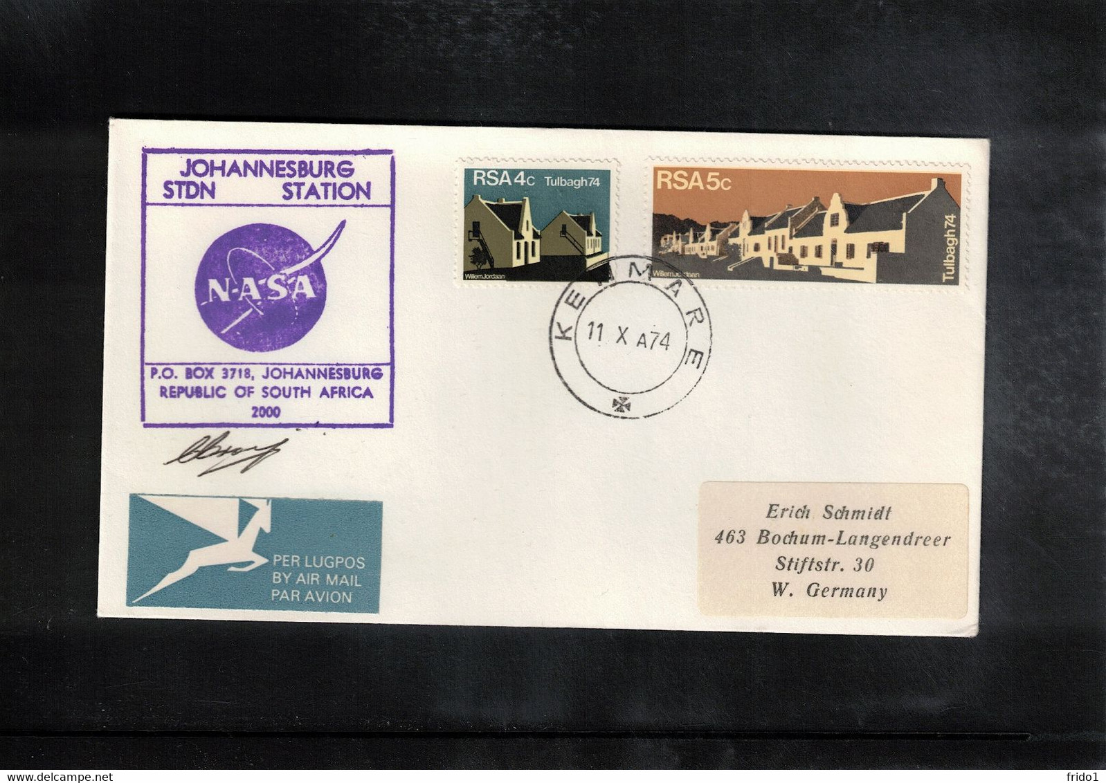 South Africa 1974 Space / Raumfahrt Johannesburg STDN Tracking Station  Interesting Cover - Afrique