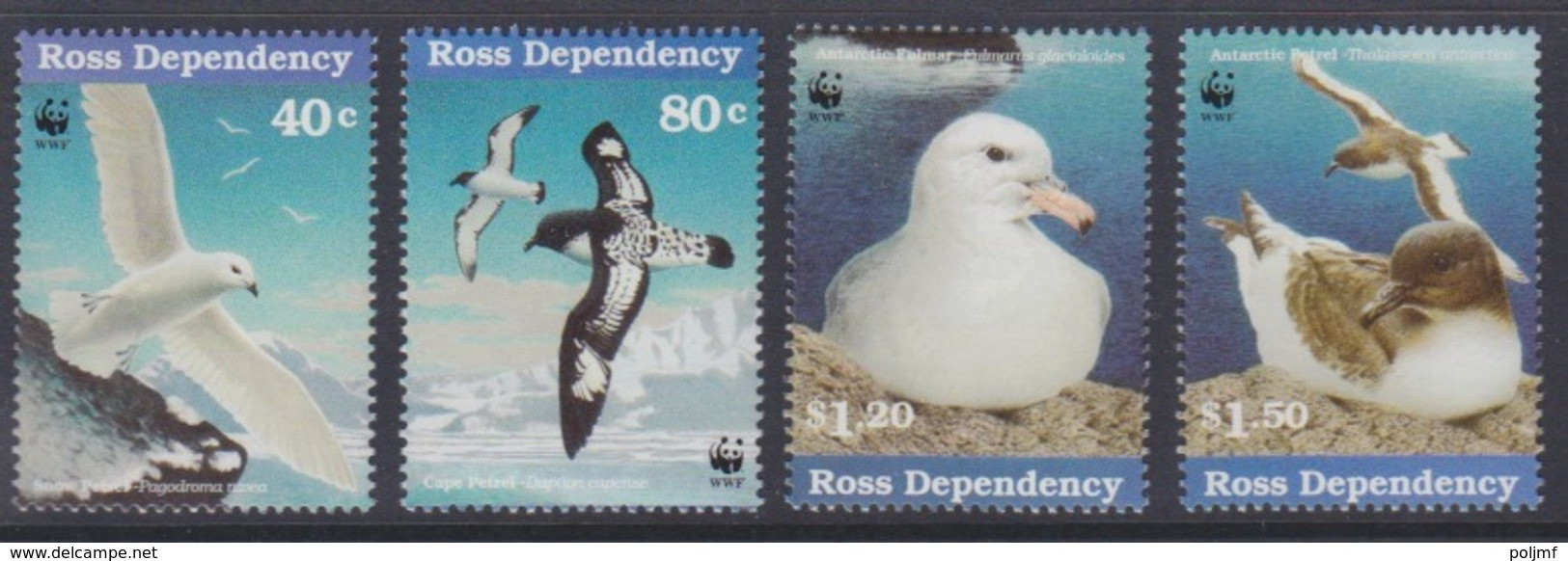 Ross, N° 56 à 59 (Pétrel, Damier, Fulmar, Pétrel Antarctique) Neuf ** - Unused Stamps