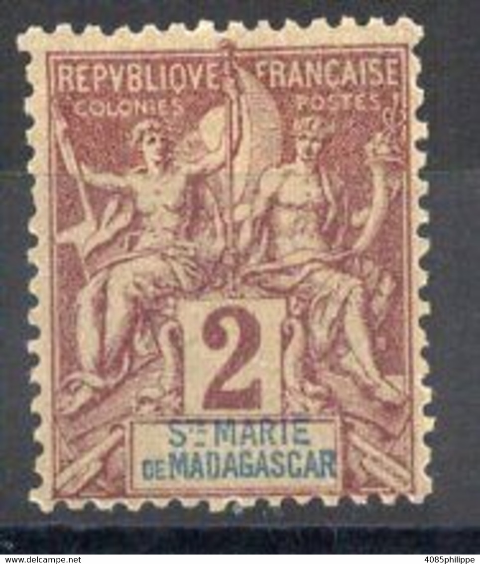 Sainte-Marie De Madagascar  Timbre-Poste N°2* Neuf Charnière TB Cote : 3.00€ - Unused Stamps