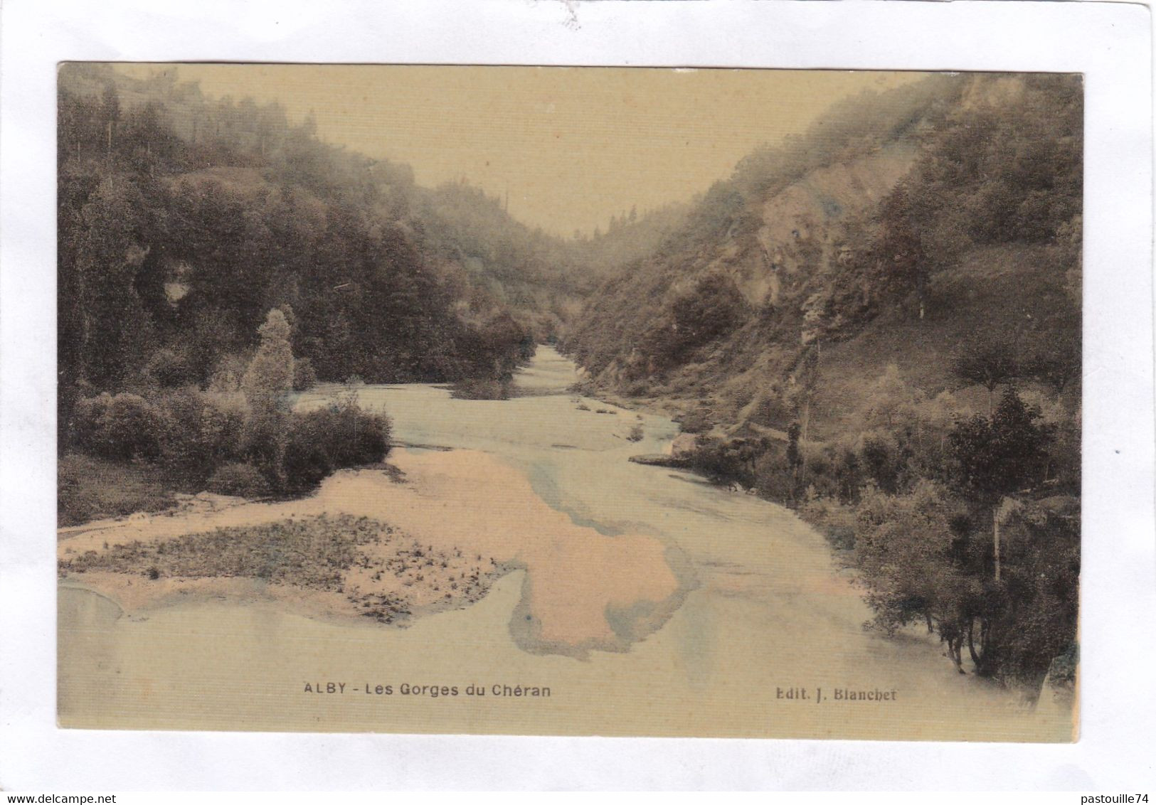 CPA :  14 X 9  -  ALBI  -  Les  Gorges  Du  Chéran  (carte Toilée) - Alby-sur-Cheran