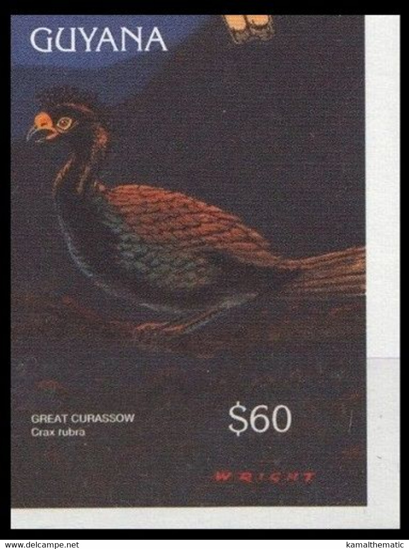 Great Curassow, Birds, Guyana 1996 Imperf MNH - Kuckucke & Turakos