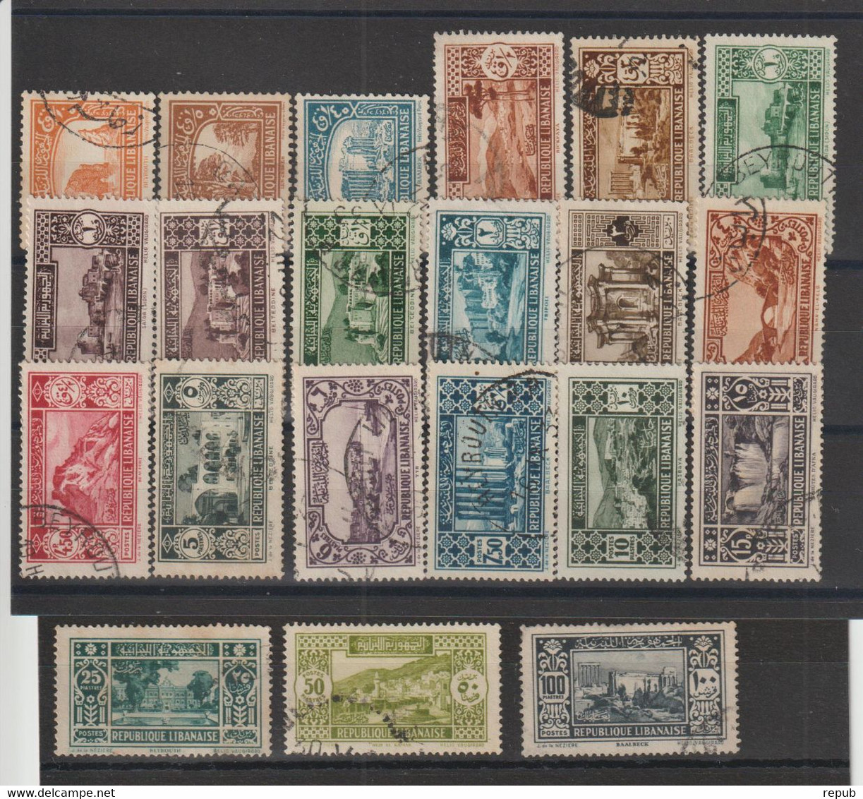 Grand Liban 1930-35 Sites 128-148, 21 Val Oblit Used - Gebruikt