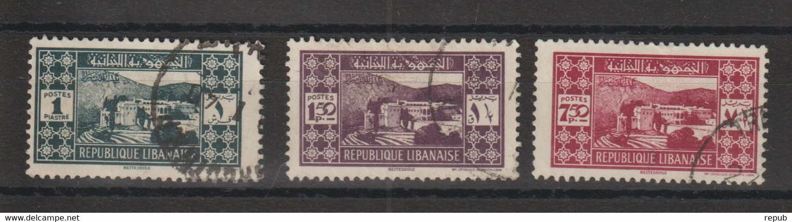 Grand Liban 1939 Sites 164-66, 3 Val Oblit Used - Usados