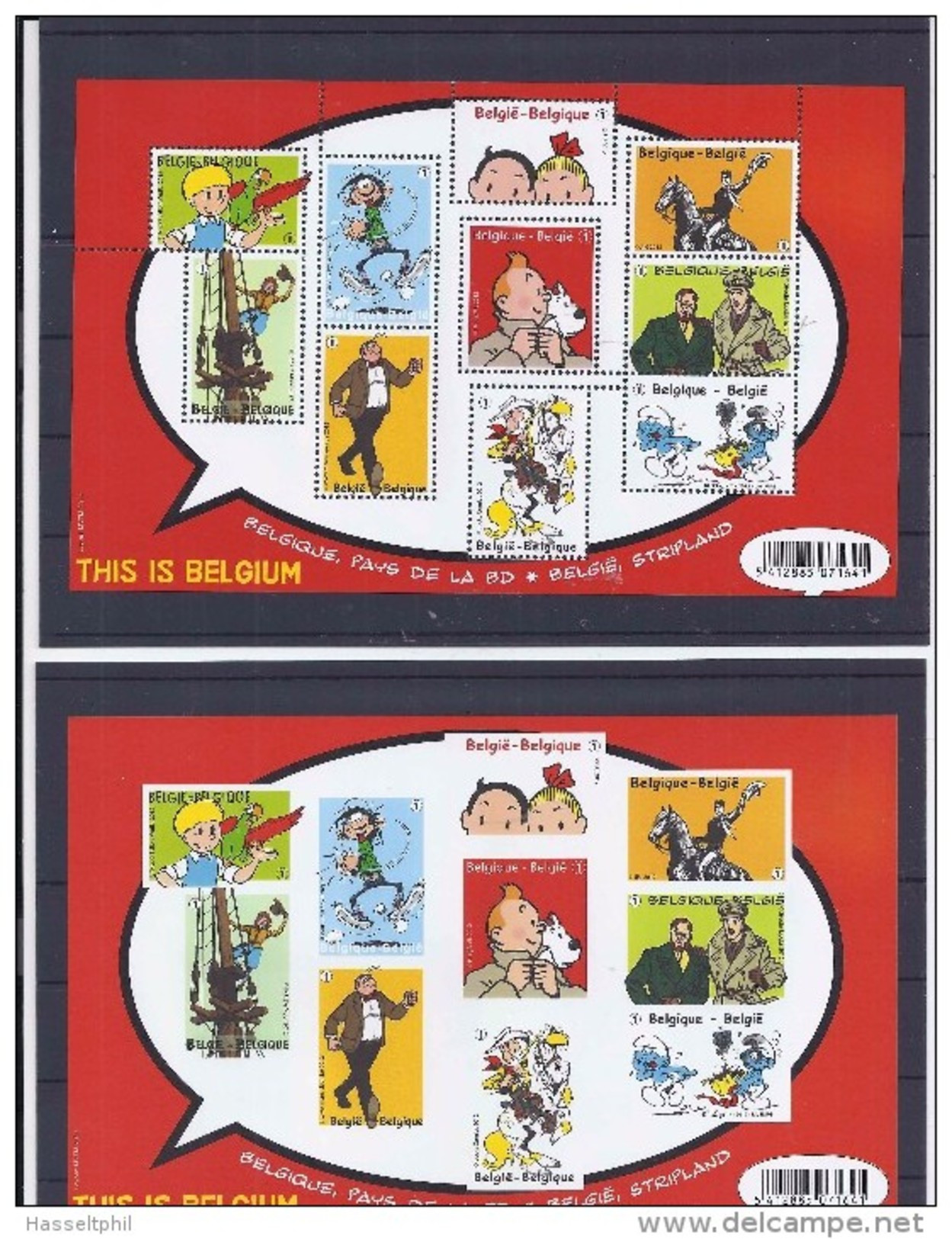 Belgie - Belgique BL201  KUIFJE - TINTIN - NERO - GASTON - LUCKY-LUKE - BLAKE EN MORTIMER Etc....+ Ongetand - Philabédés (cómics)