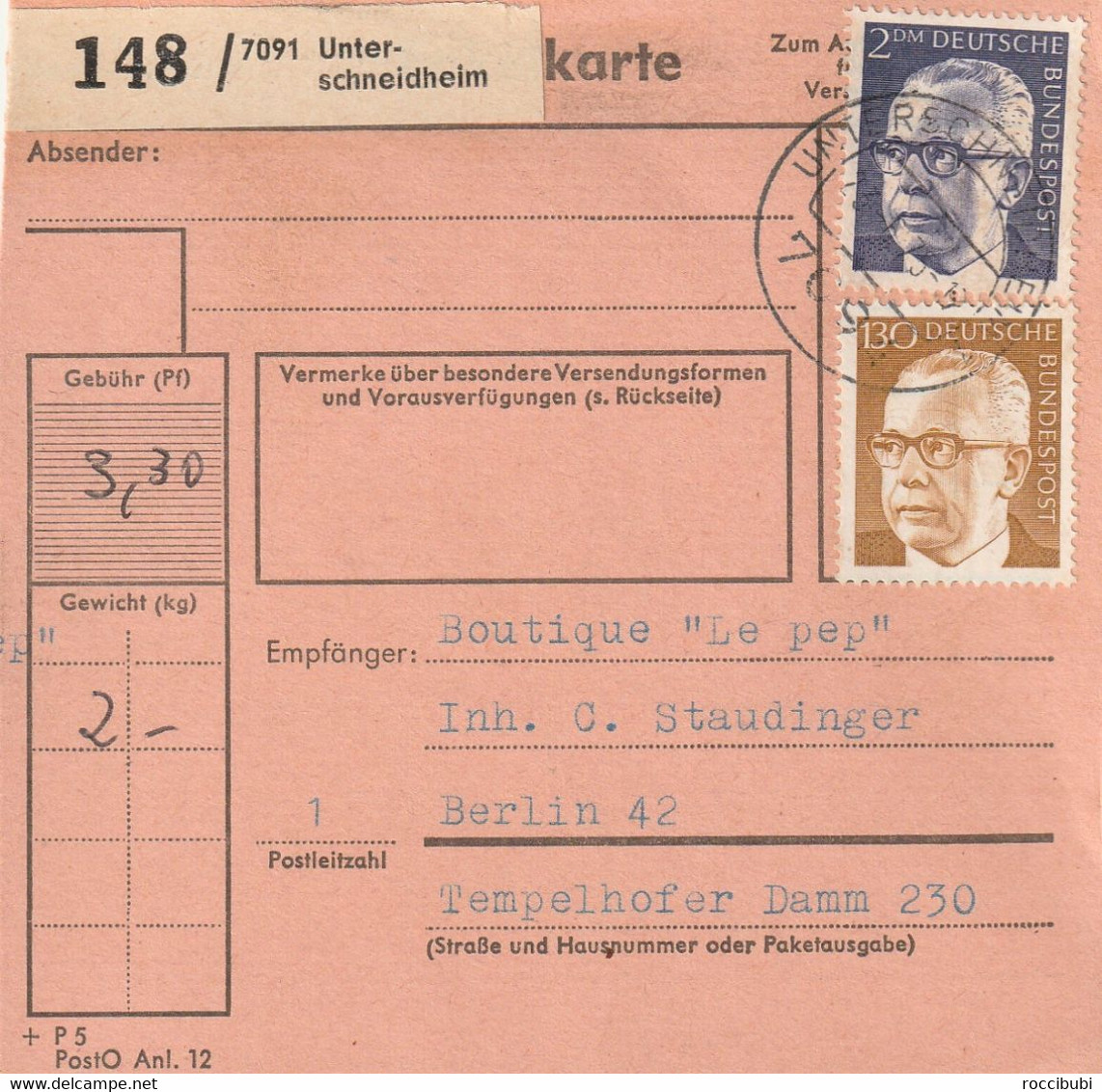 Paket Karte, Unterschneidheim, Berlin - Other & Unclassified