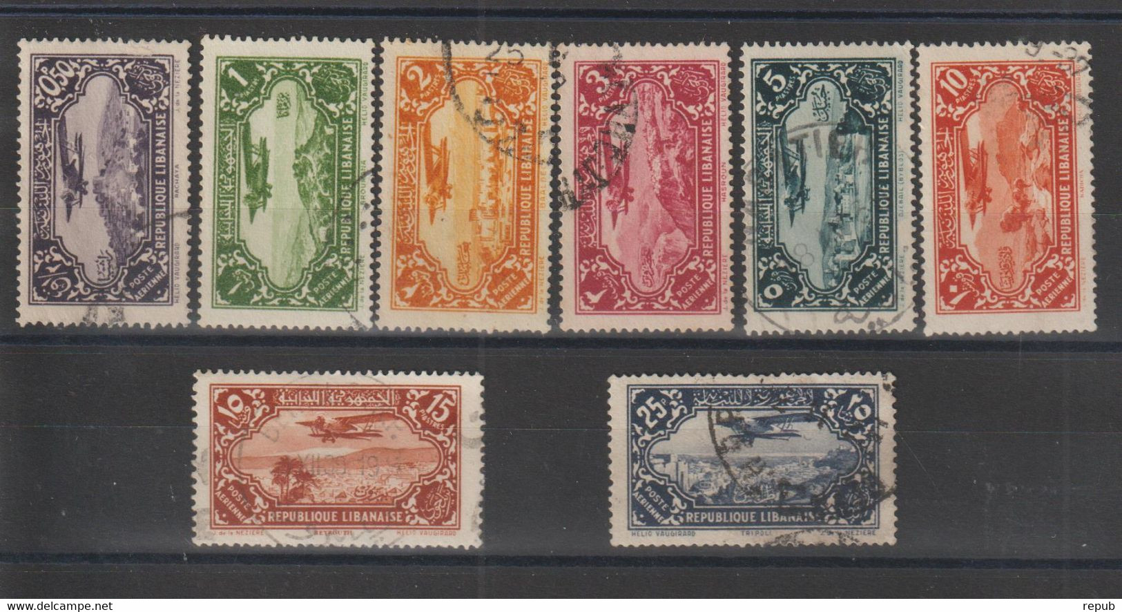 Grand Liban 1930-31 PA 39-46, 8 Val Oblit Used - Airmail