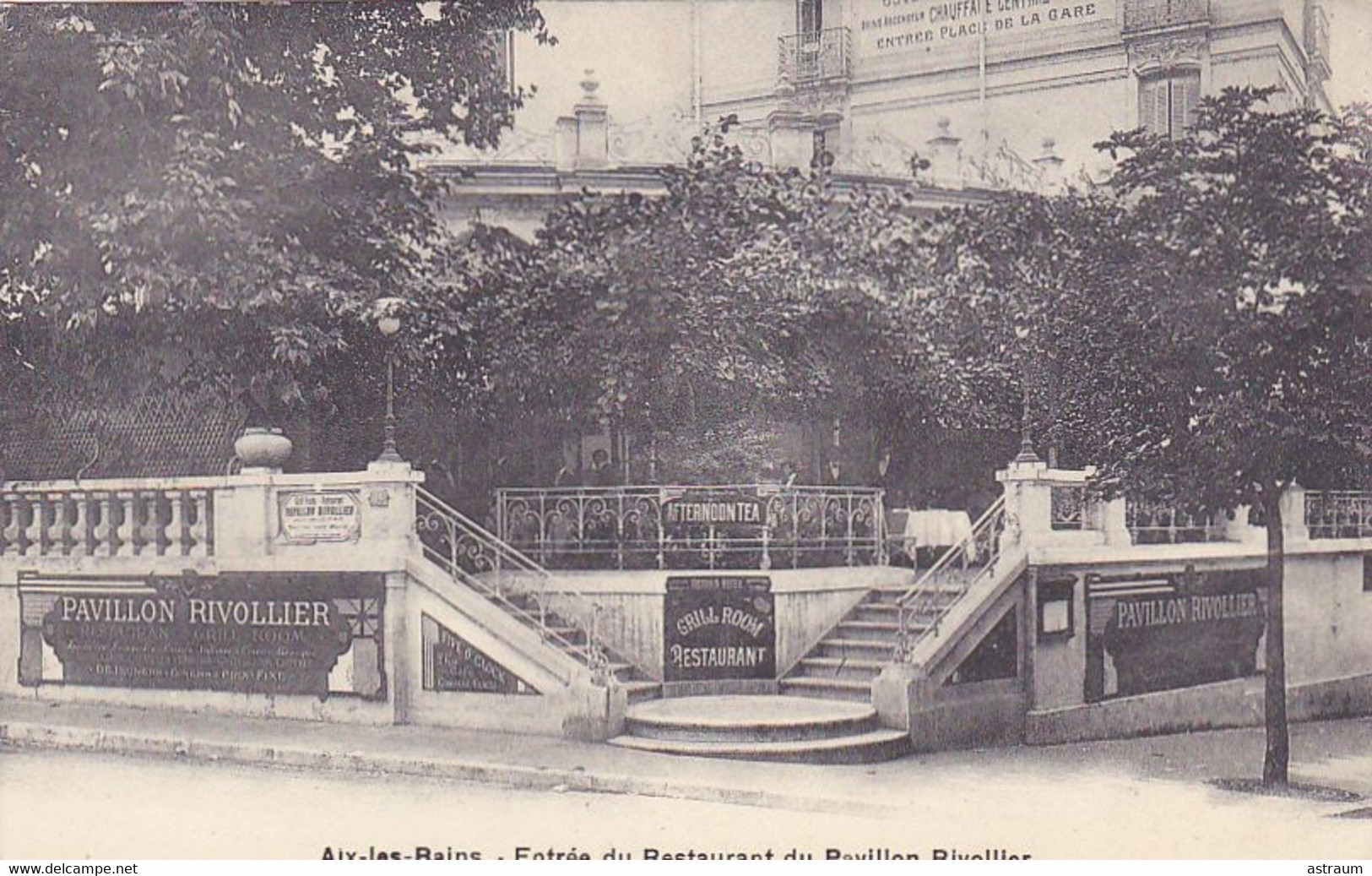 Cpa -73-aix Les Bains--entree Du Restaurant Du Pavillon Rivollier-edi Breger Freres - Aix Les Bains