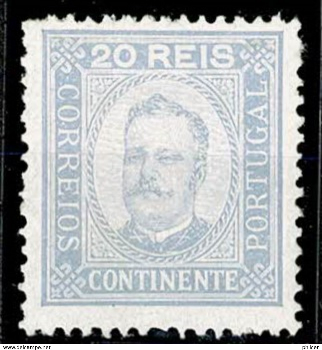 Portugal, 1892/3, # 75 Dent. 12 1/2, Canto Curto, MH - Nuovi