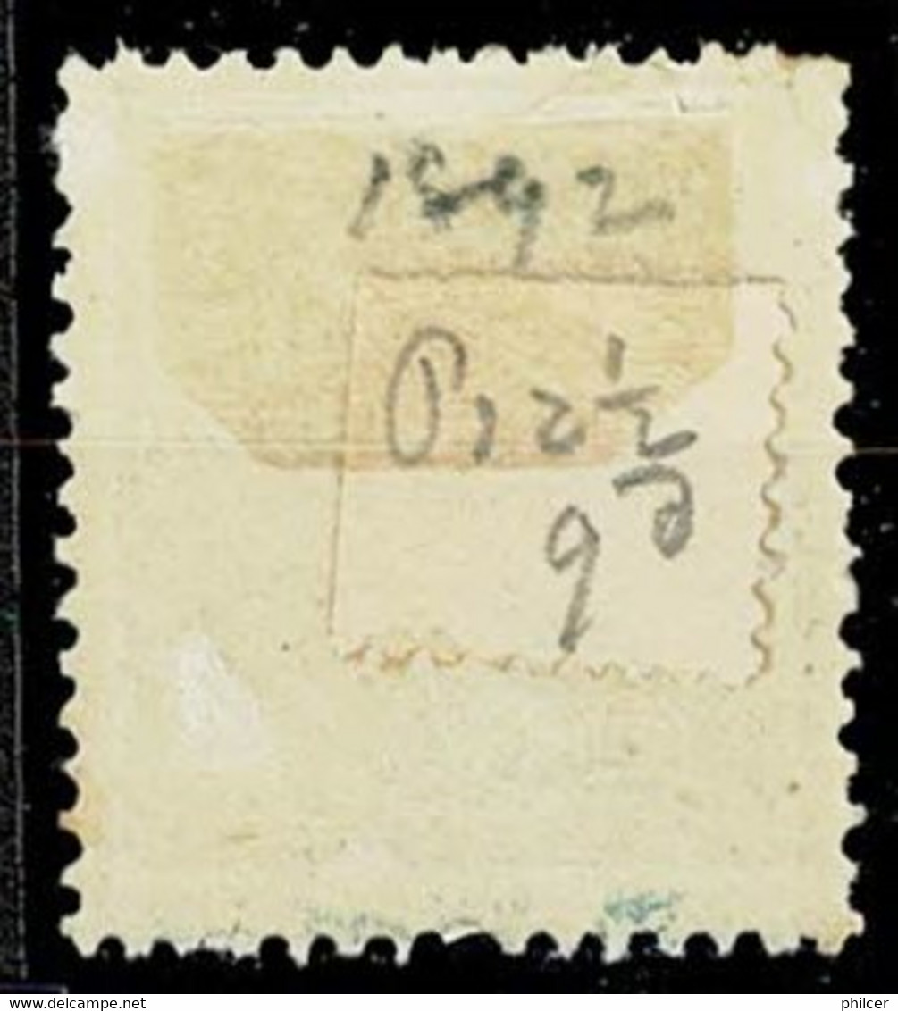 Portugal, 1892/3, # 75 Dent. 12 1/2, Canto Curto, MH - Nuovi