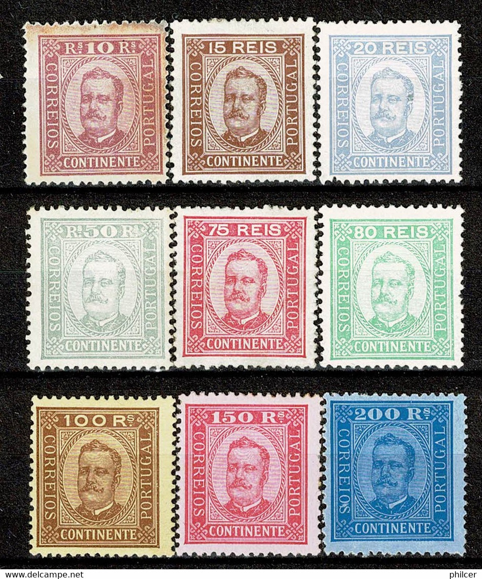 Portugal, 1892/3, # 69/71, 73/9 Dent. 12 1/2, MH - Neufs