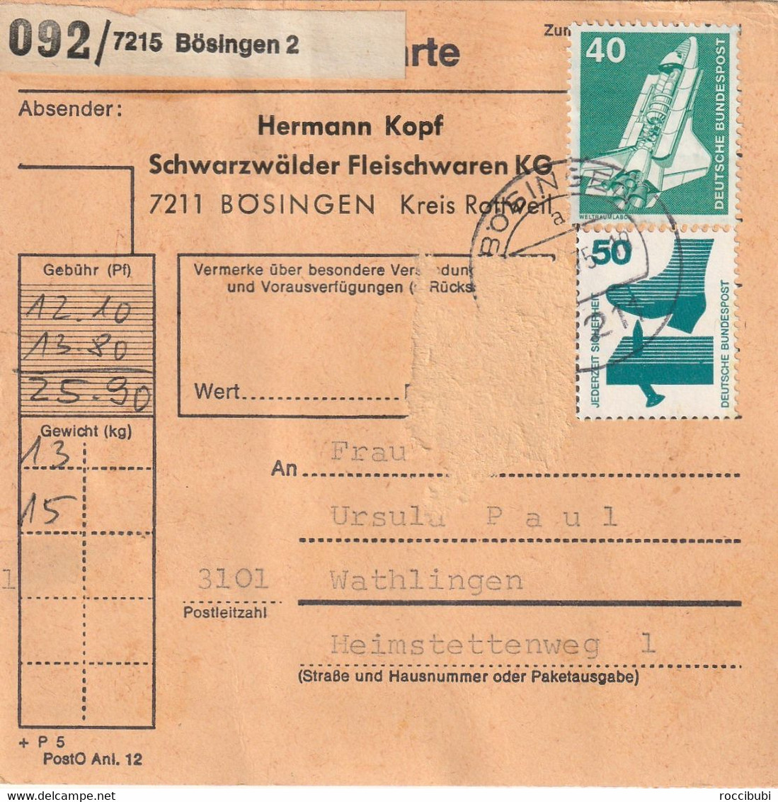 Paket Karte, Bösingen, Kreis Rottweil, Wathlingen - Other & Unclassified