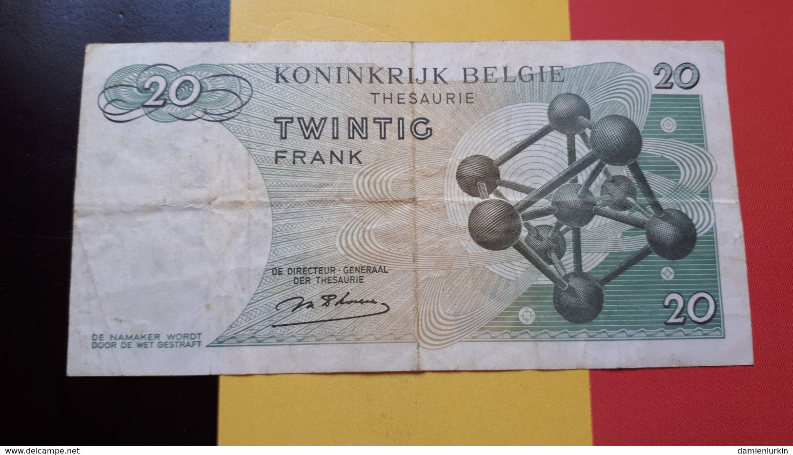 BELGIQUE/BELGIE/BELGIEN ATOMIUM 20 FR 1964 D'HAESE SERIE 1 B   P-138a.1 - 20 Francs