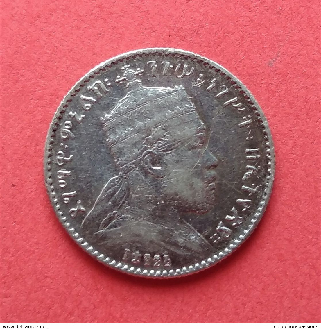 - ETHIOPIE - 1 Gersh - Menelik II - Argent - - Ethiopie
