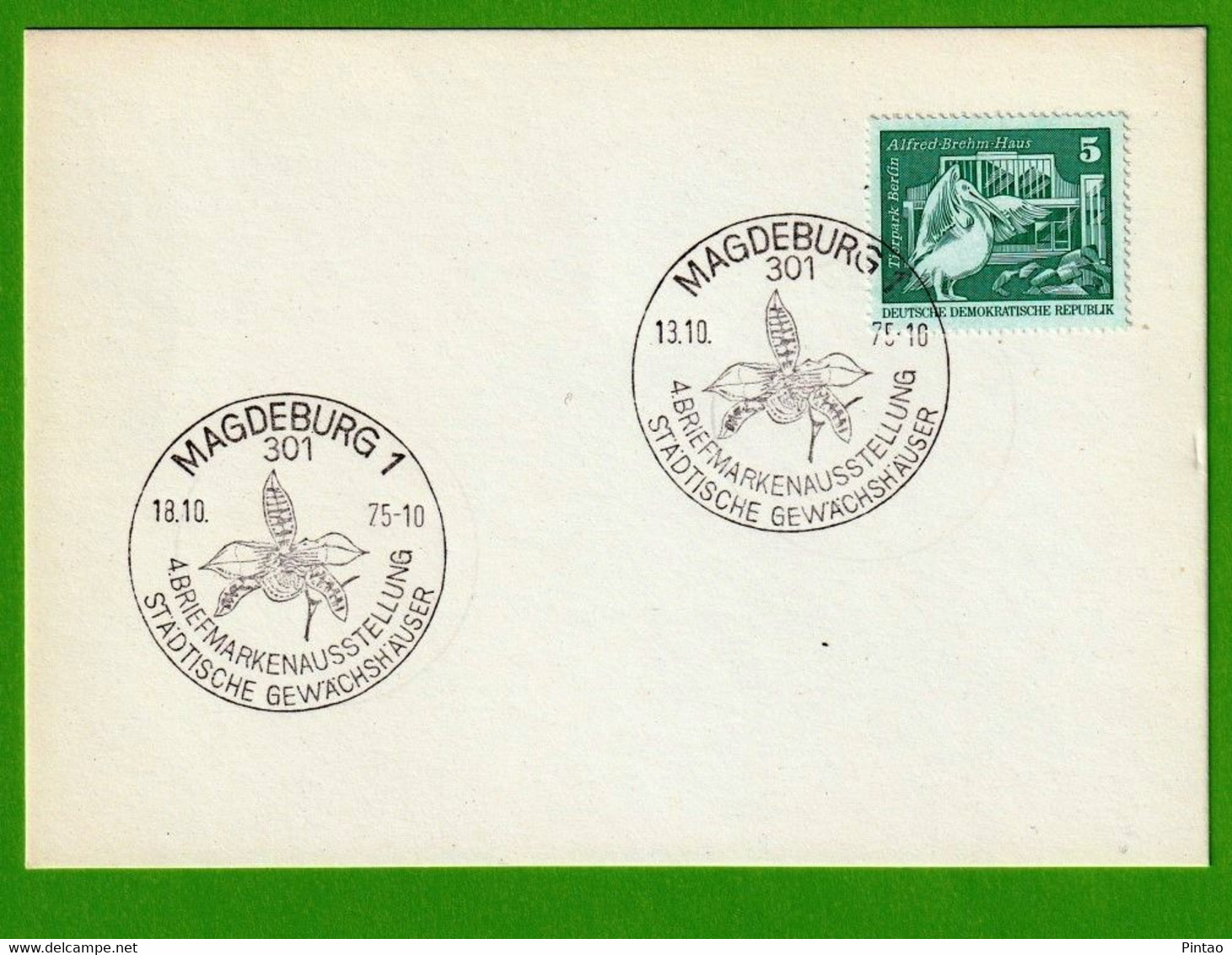 ALEMANHA DEMOCRÁTICA 1975- CTO (CARTÃO C SELO)_  PCI0108 - Postcards - Mint