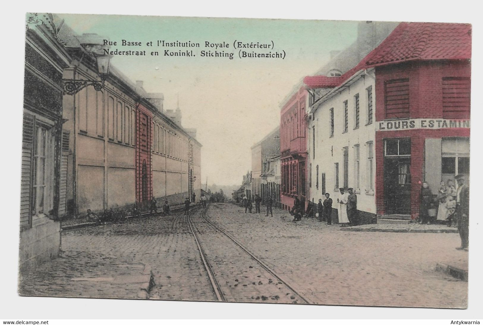 MESSINES Rue Basse Et L'institution Royale Feldpost 1917y.  E439 - Mesen