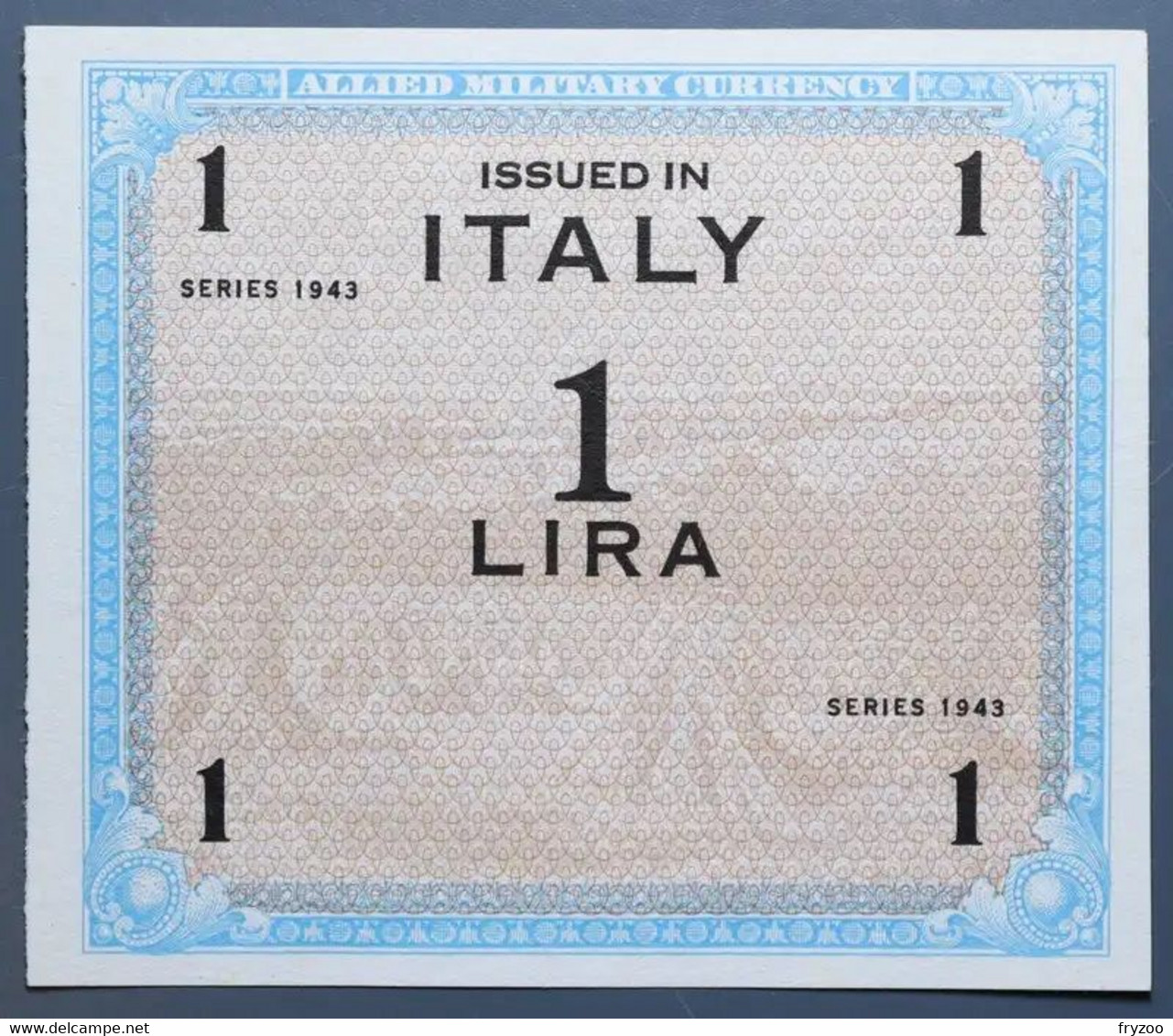 1 Lira AM Lire Non Emesso Non Stampato FDS R5 Rarissimo - Occupazione Alleata Seconda Guerra Mondiale