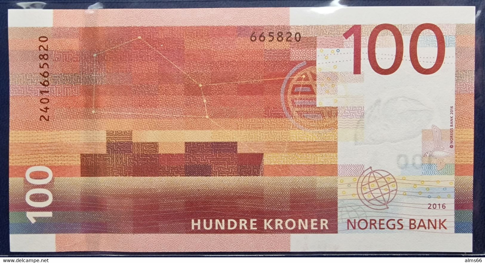 Norway 100 Kroner 2016 UNC  P-54 - Norvège