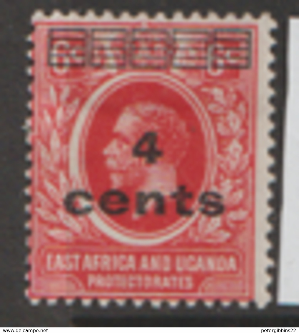 Kenya East Africa And Uganda   1919    SG  64  4c  Overprint  Mounted Mint - East Africa & Uganda Protectorates