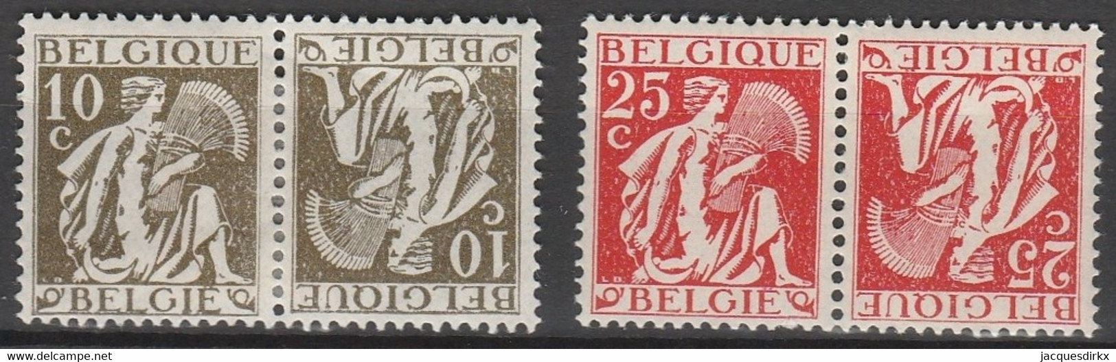 Belgie  .   OBP   .    KP 13/14     .    *    .    Ongebruikt Met Gom  .  /  .   Neuf Avec Gomme - Tete Beche [KP] & Interpaneles [KT]