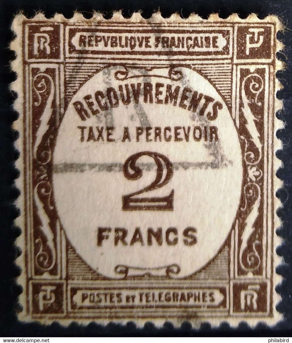 FRANCE                        TAXE  62                        OBLITERE - 1859-1959 Afgestempeld