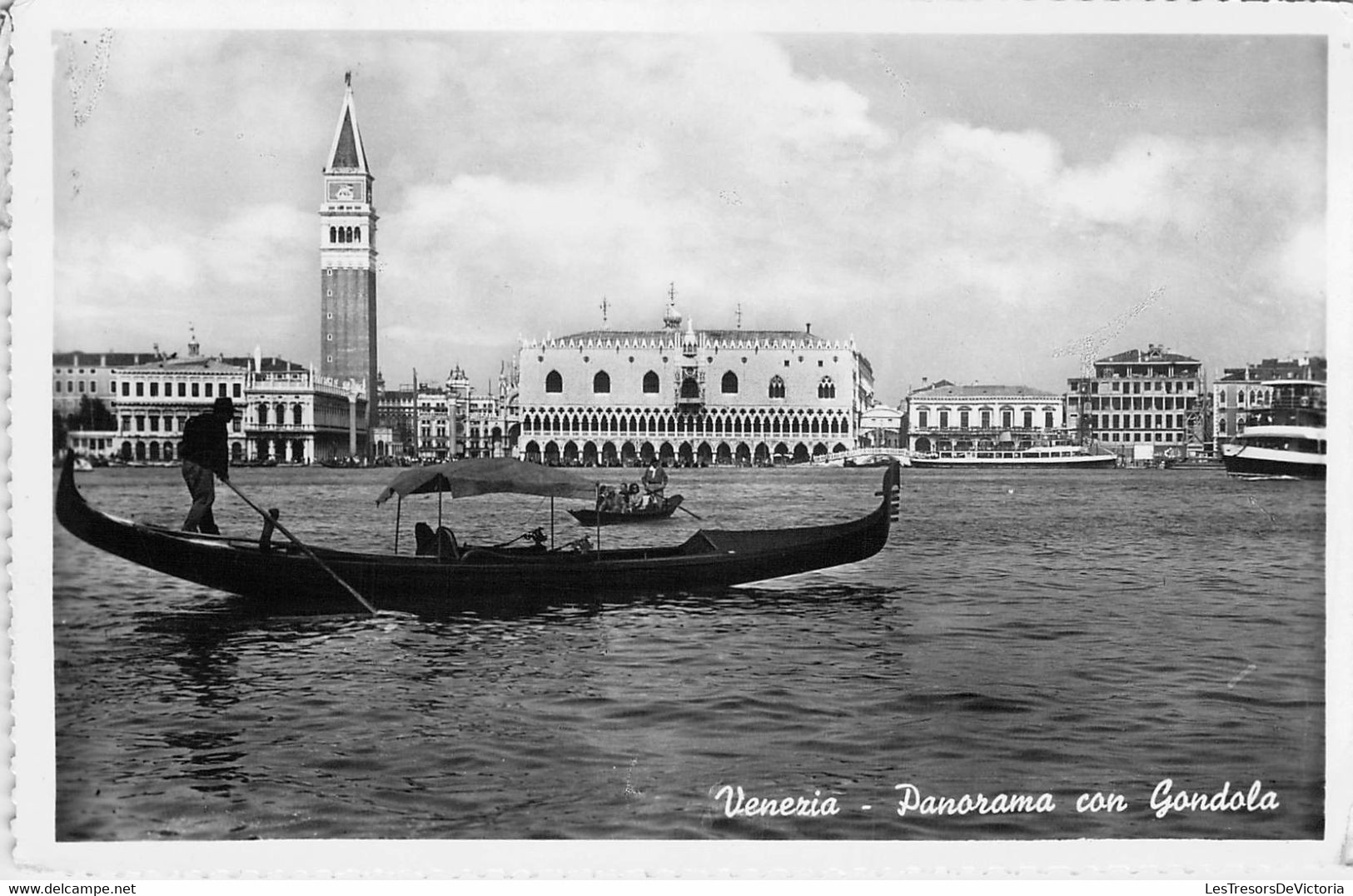 CPA ITALIA - Venezia - Panorama Avec Gondole - Venetië (Venice)