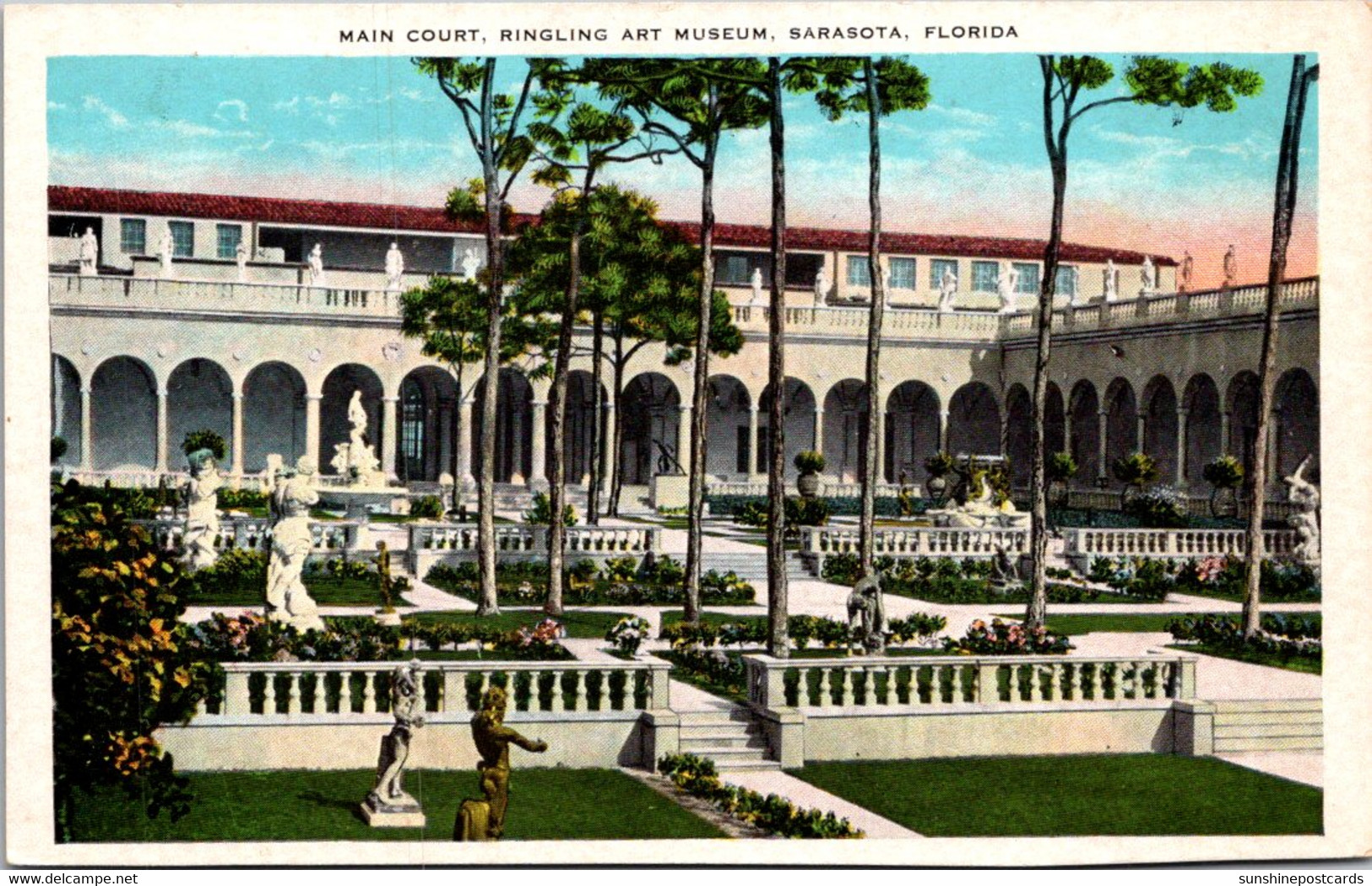 Florida Sarasota Ringling Art Museum Main Court 1941 - Sarasota