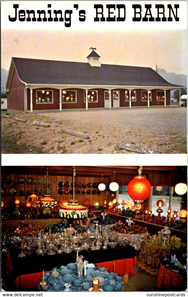 West Virginia New Martinsville Jenning's Red Barn Early American Glass Store - Autres & Non Classés