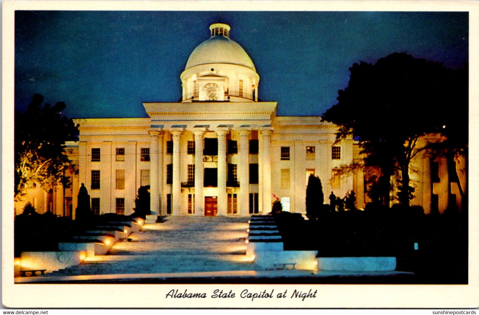 Alabama Montgomery State Capitol Building At Night - Montgomery