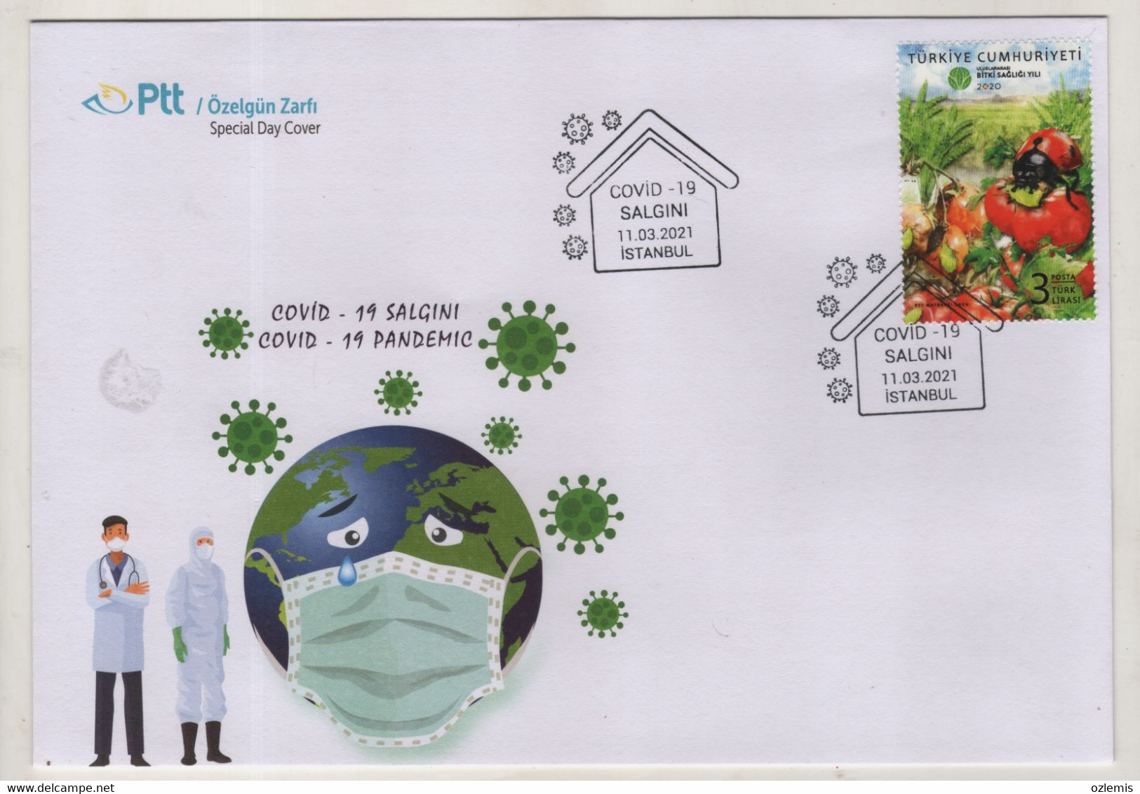 TURKEY,TURKEI,TURQUIE ,2021 COVID 19 PANDEMIC,2022 COMBATING THE GLOBAL PANDEMIC FDC - Lettres & Documents