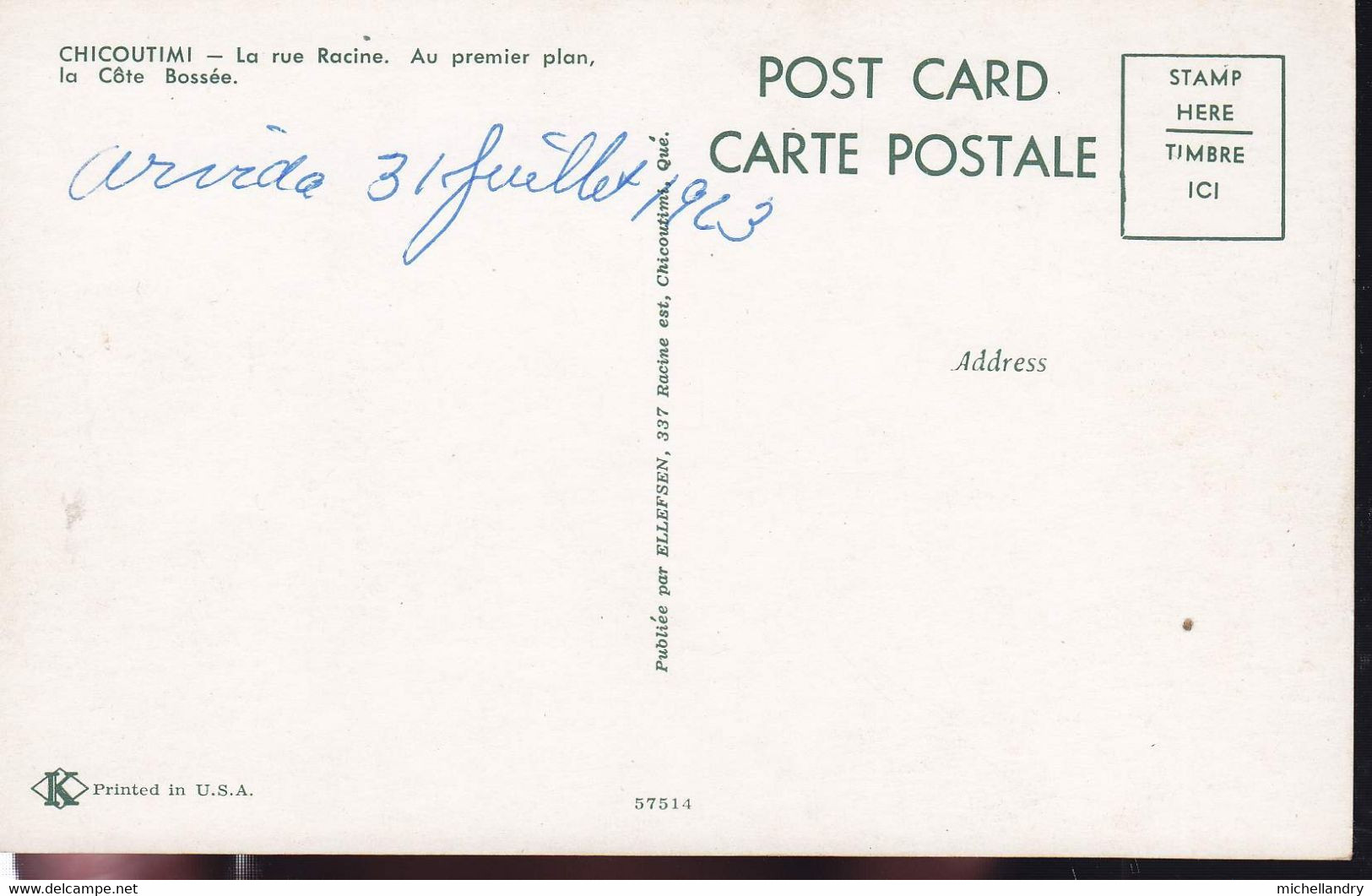 Carte Postal X 4 (122647) Chicoutimi Québec Canada Sans Timbre Ni écriture - Chicoutimi