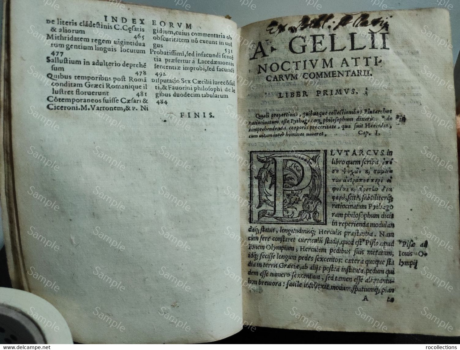 Italy Venice. AULI GELLII, Luculentissimi Scriptoris, Noctes Atticae Venetiis 1573 - Livres Anciens