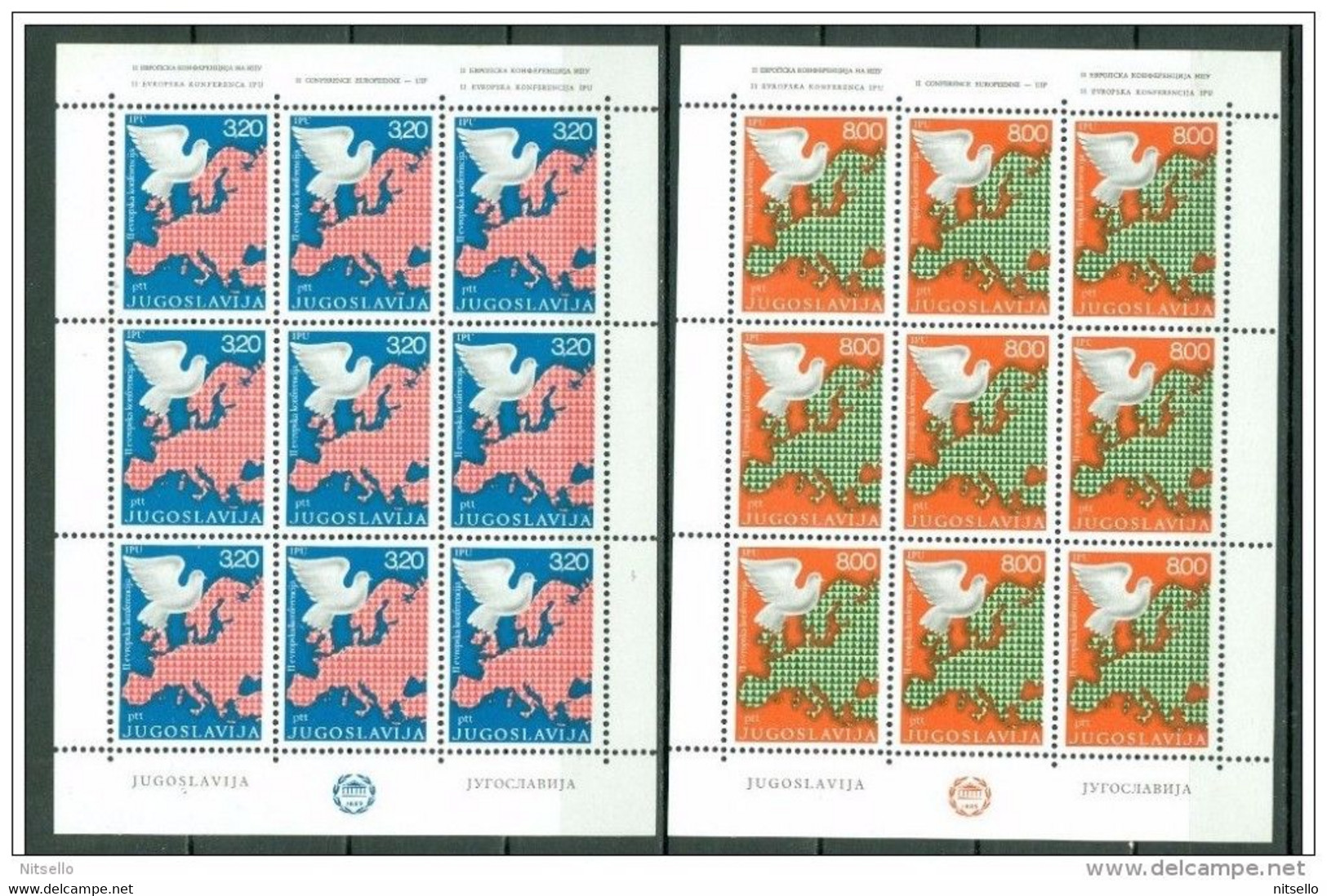 HB EUROPA  ///  (C090)  YUGOSLAVIA 1975  //  YVERT Nº:1469/70- Mi 1585/86** MNH  // CATALOG/COTE: 7€ - Blocks & Sheetlets