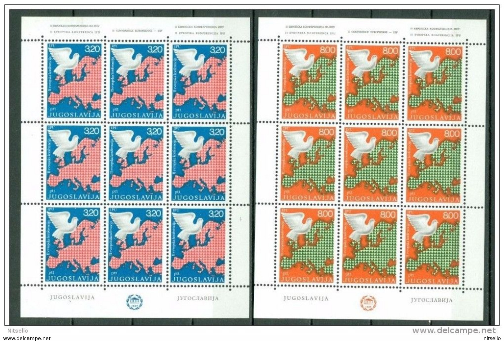 HB EUROPA  ///  (C090)  YUGOSLAVIA 1975  //  YVERT Nº:1469/70- Mi 1585/86** MNH  // CATALOG/COTE: 7€ - Blocs-feuillets