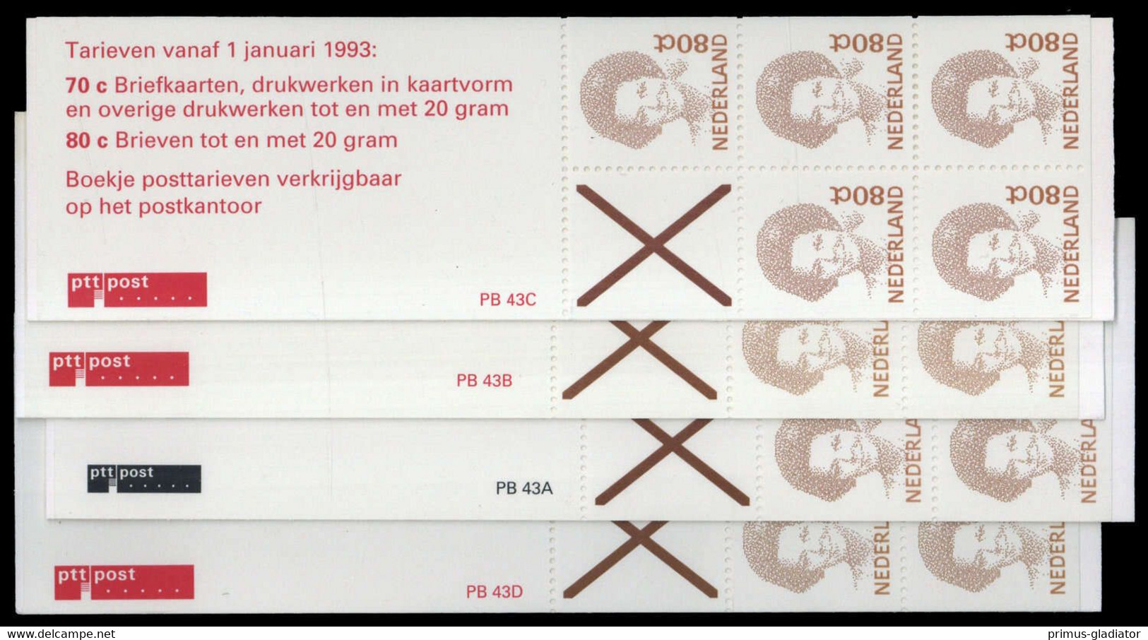 1991, Niederlande, MH 44 (4), ** - Autres & Non Classés