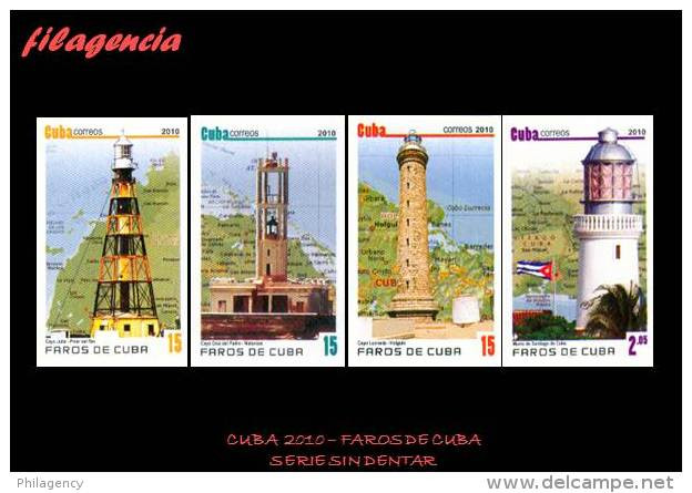 PIEZAS. CUBA MINT. 2010-17 FAROS DE CUBA. SERIE SIN DENTAR - Imperforates, Proofs & Errors