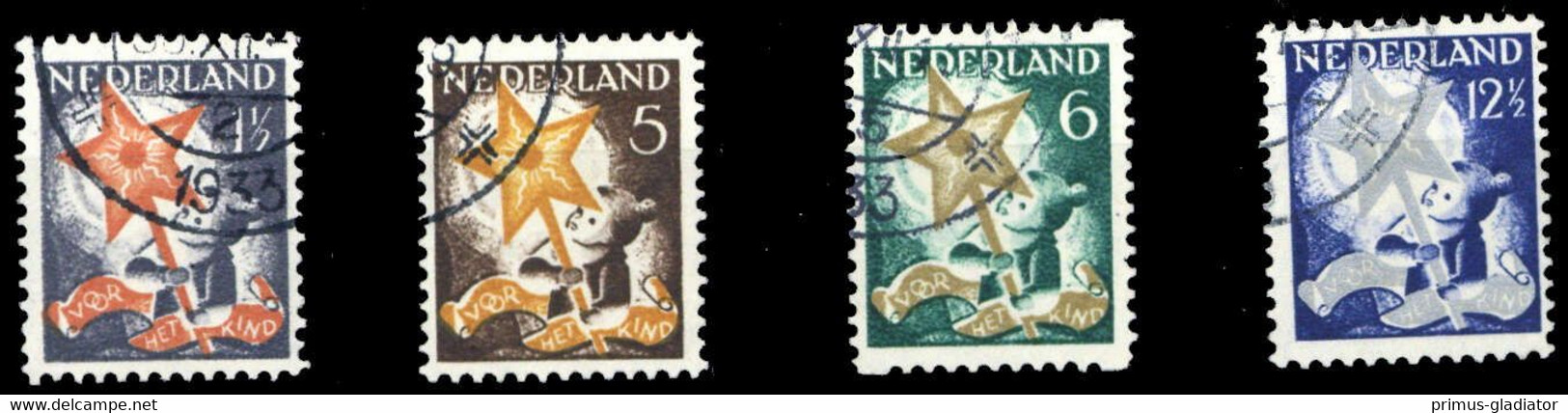 1933, Niederlande, 268-71, Gest. - Sonstige & Ohne Zuordnung