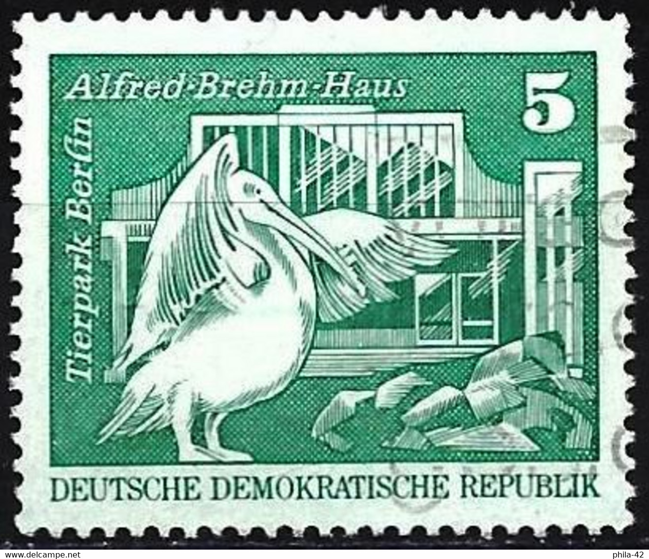 Germany GDR 1973 - Mi 1842 - YT 1500 ( Pelican ) - Pélicans