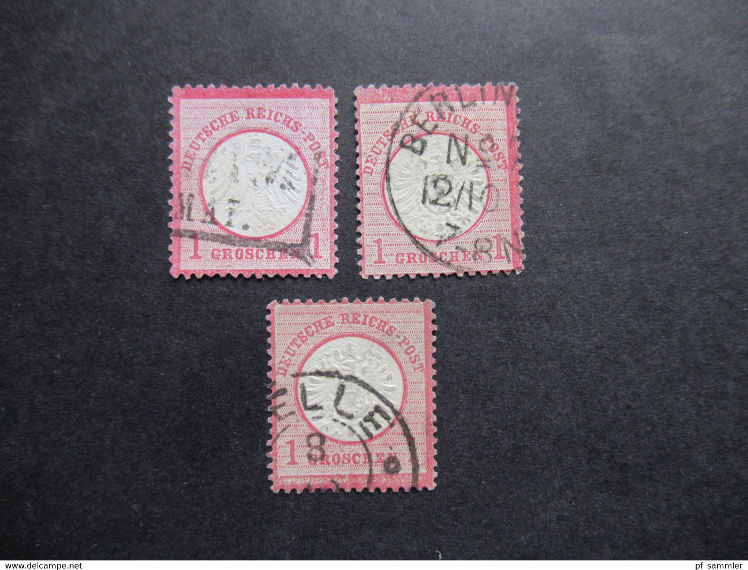 DR Brustschild 3 Marken / 1x Kleines U. 2x Großes Brustschild Jeweils 1 Groschen Teils Besonderheiten! - Used Stamps