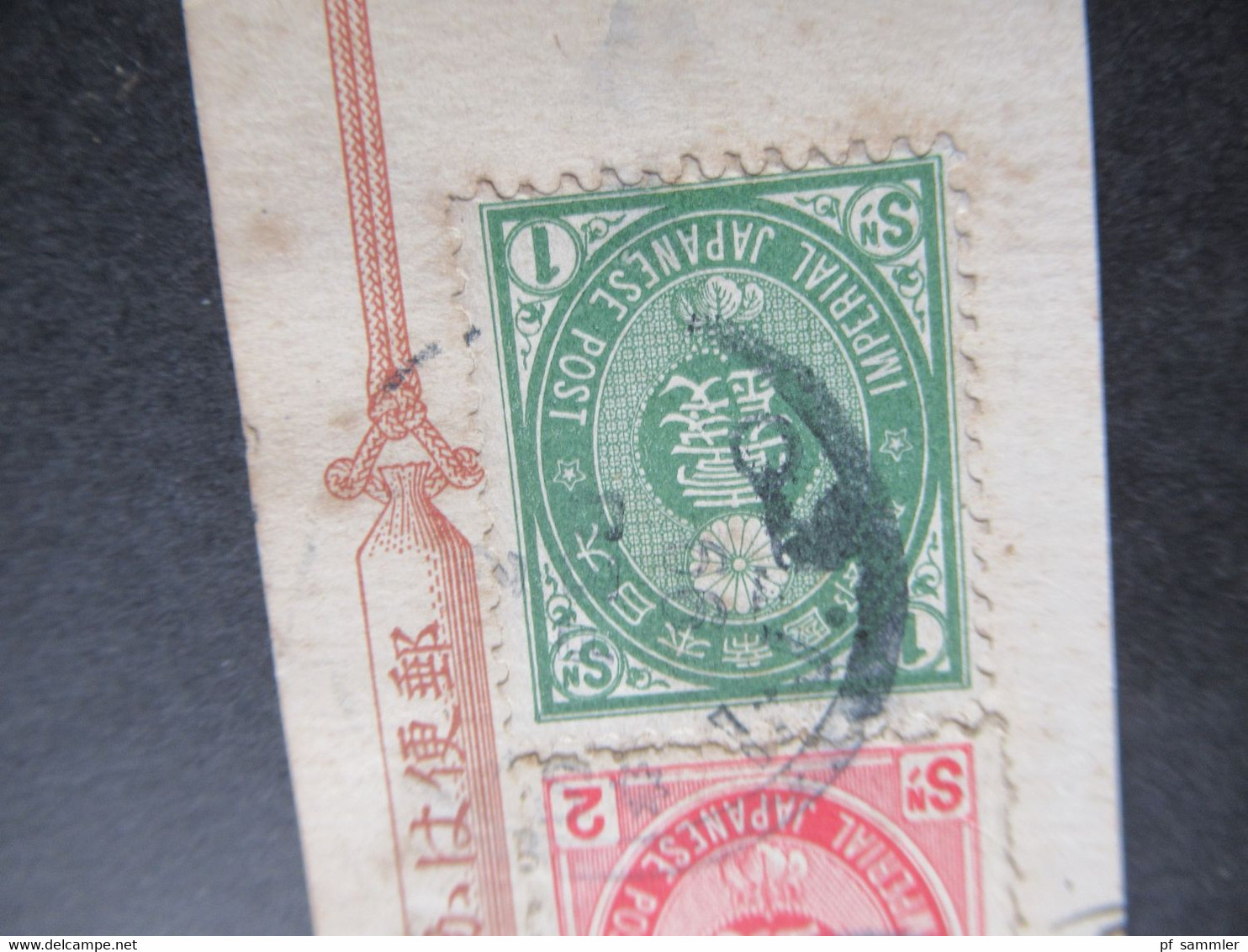 Japan / China 21.2.1899 Ganzsachen Ausschnitt Mit 2 Weiteren Marken Imperial Japanese Post Stempel Shanghai I.J.P.O. - Used Stamps