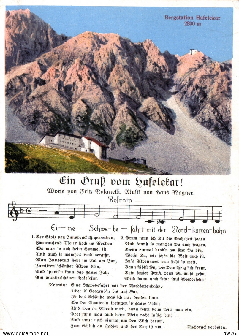 Bergstation Hafelekar (Innsbruck) Lied: Ein Gruss Vom Hafelekar (chanson) - Innsbruck