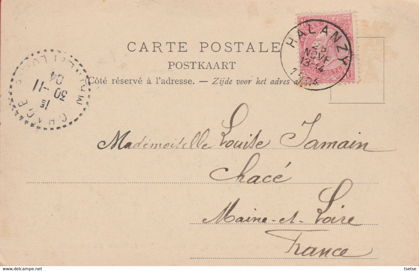 Halanzy- La Maison-frontière , 20 Minutes De Longwy  - 1904 ( Voir Verso ) - Aubange