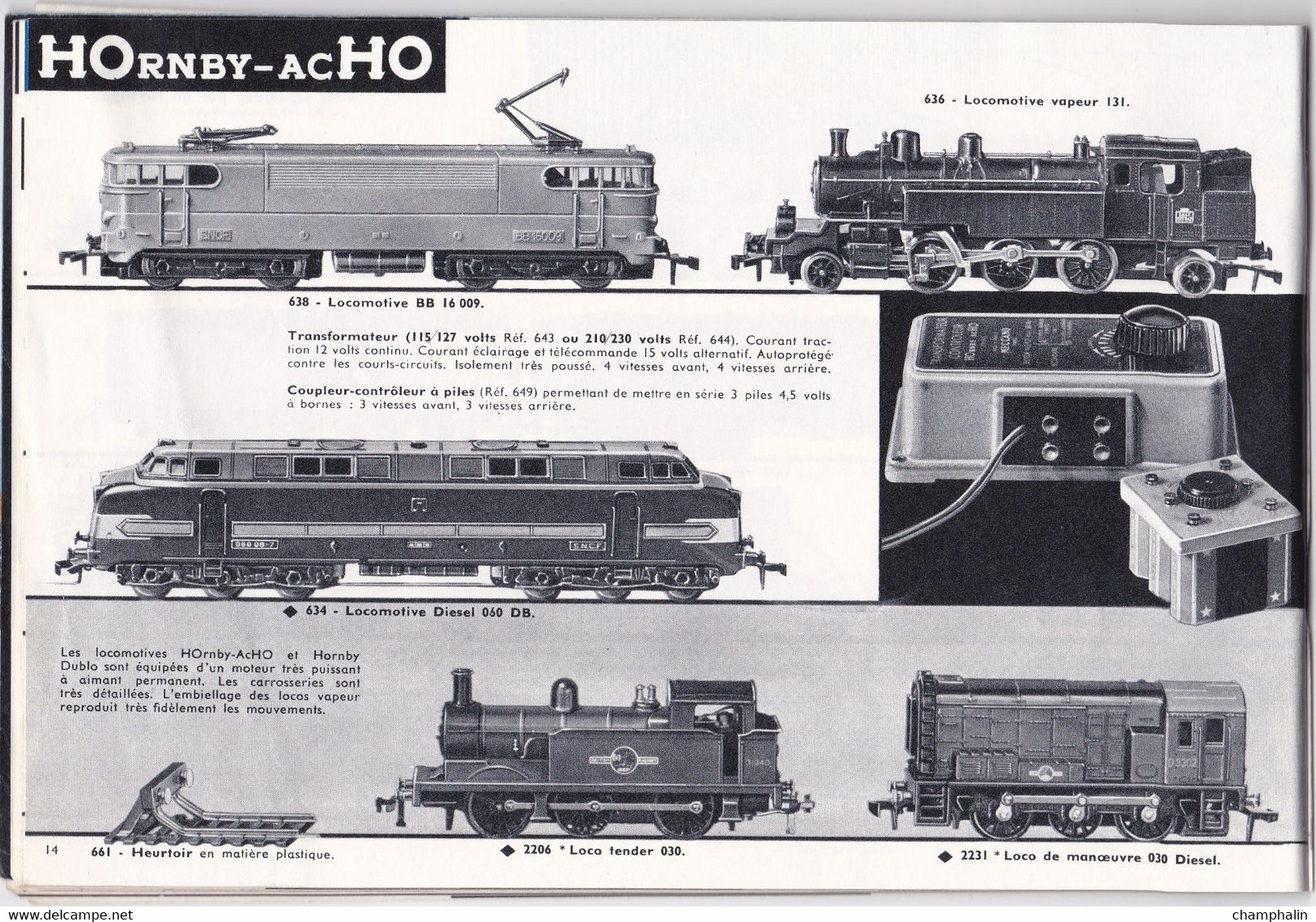 Livret Publicitaire - Catalogue - Meccano - Trains Hornby - Miniatures Dinky Toys - Années 1961/62 - Soisson Auxerre - Meccano