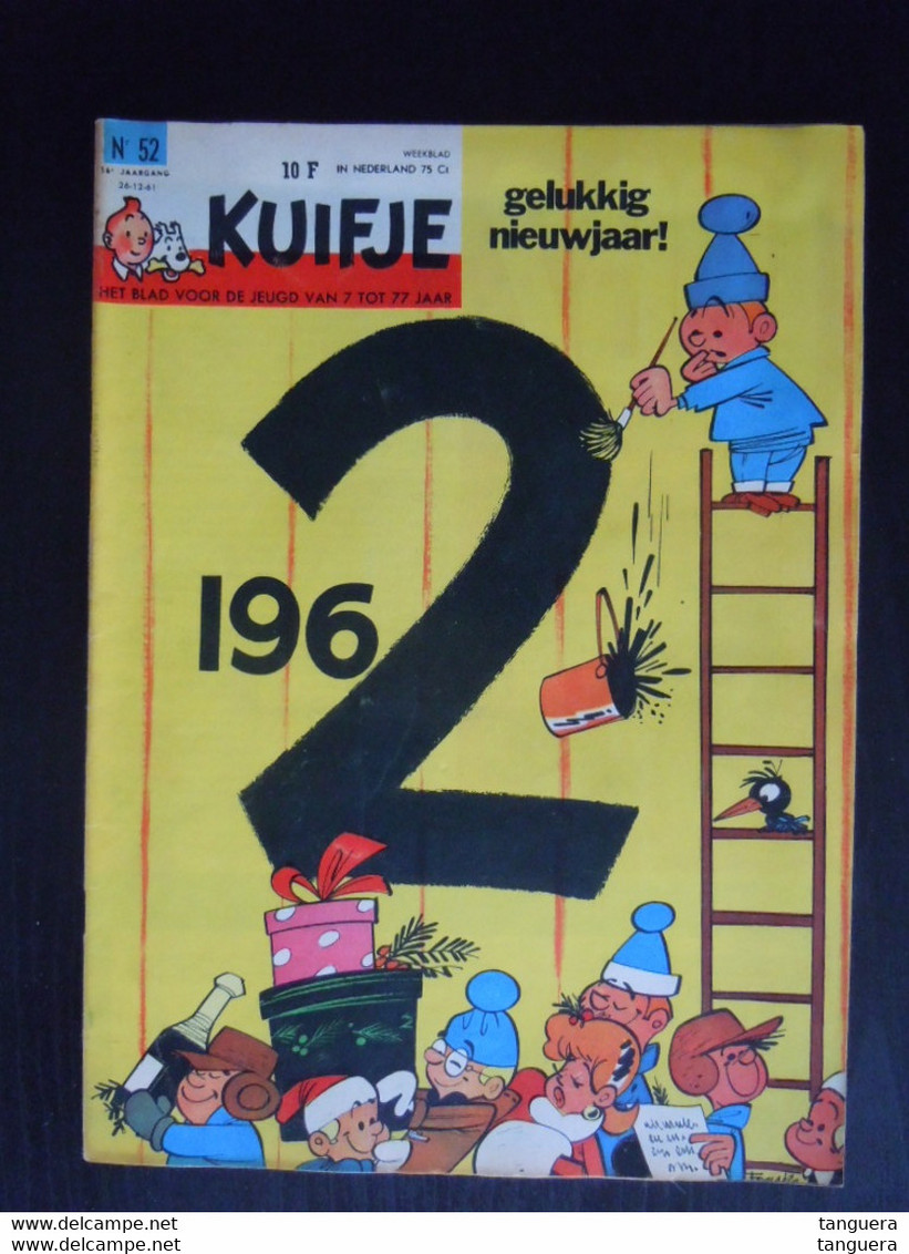 Kuifje Weekblad 1961 Nr 52 Omslag Fonske Met Oa Uderzo Joel P. Jacobs Goscinny  Weinberg Greg Funcken Van Dessel - Kuifje