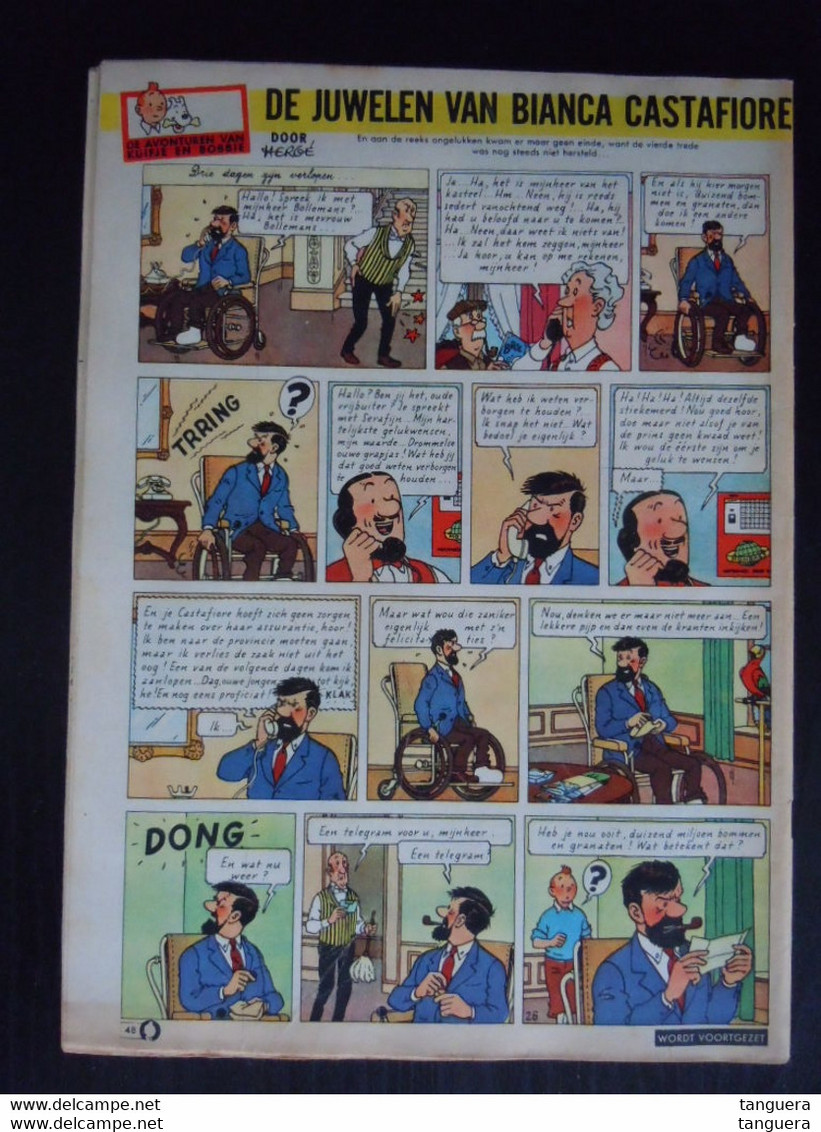 Kuifje Weekblad 1961 Nr 52 Omslag Fonske Met Oa Uderzo Joel P. Jacobs Goscinny  Weinberg Greg Funcken Van Dessel - Kuifje