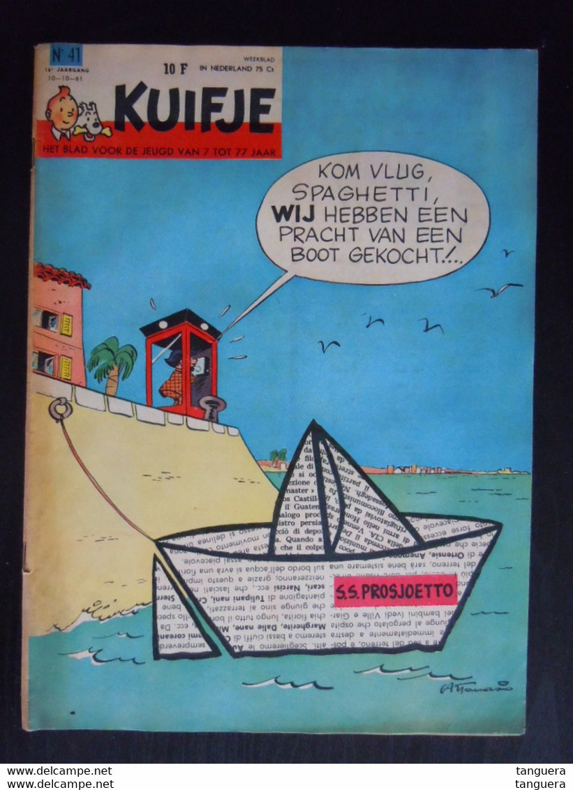 Kuifje Weekblad 1961 Nr 41 Omslag Attanasio Met Oa F. Craenhals P. Jacobs Goscinny Jem Weinberg Greg Fernand R. Reding - Kuifje