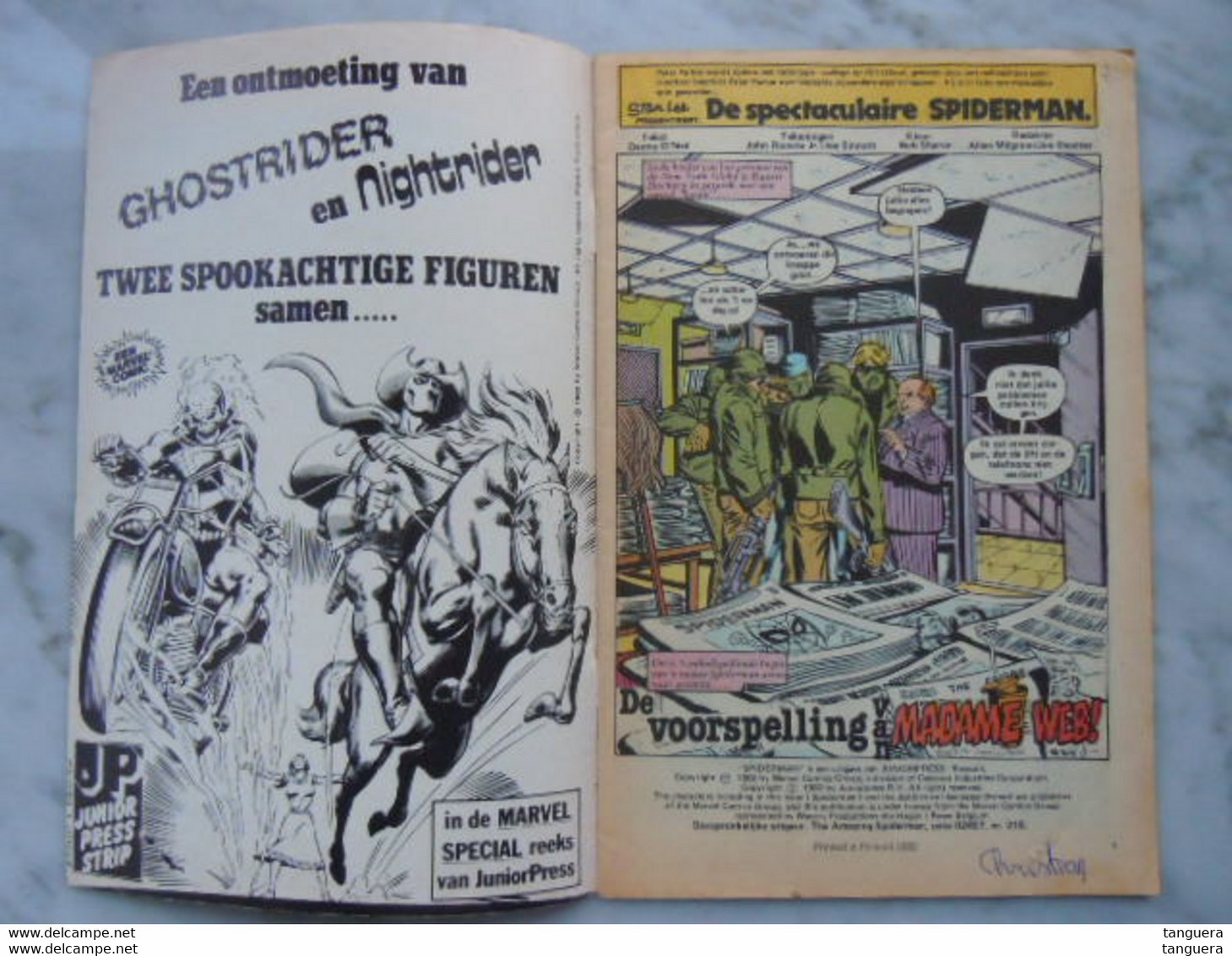 Marvel Juniorpress 30 1982 Superhelden De Spectaculaire Spiderman 32 Pagina's Naam Op 1st Pagina - Andere & Zonder Classificatie