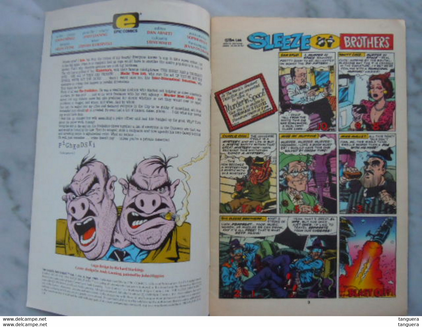 Sleeze Brothers 4 1989 Murder In Space 26 Pages Epic Comics - Andere Verleger