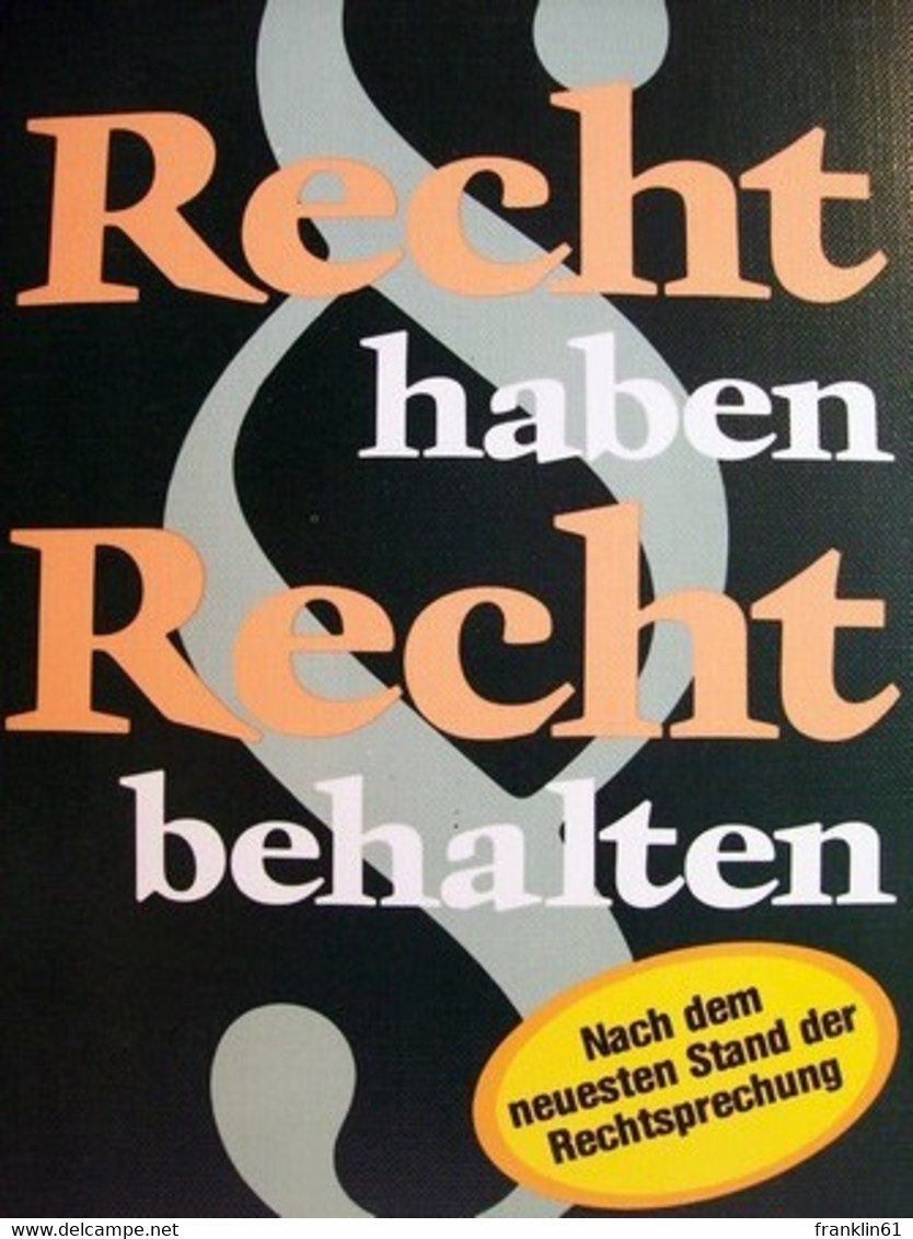 Recht Haben, Recht Behalten - Glossaries