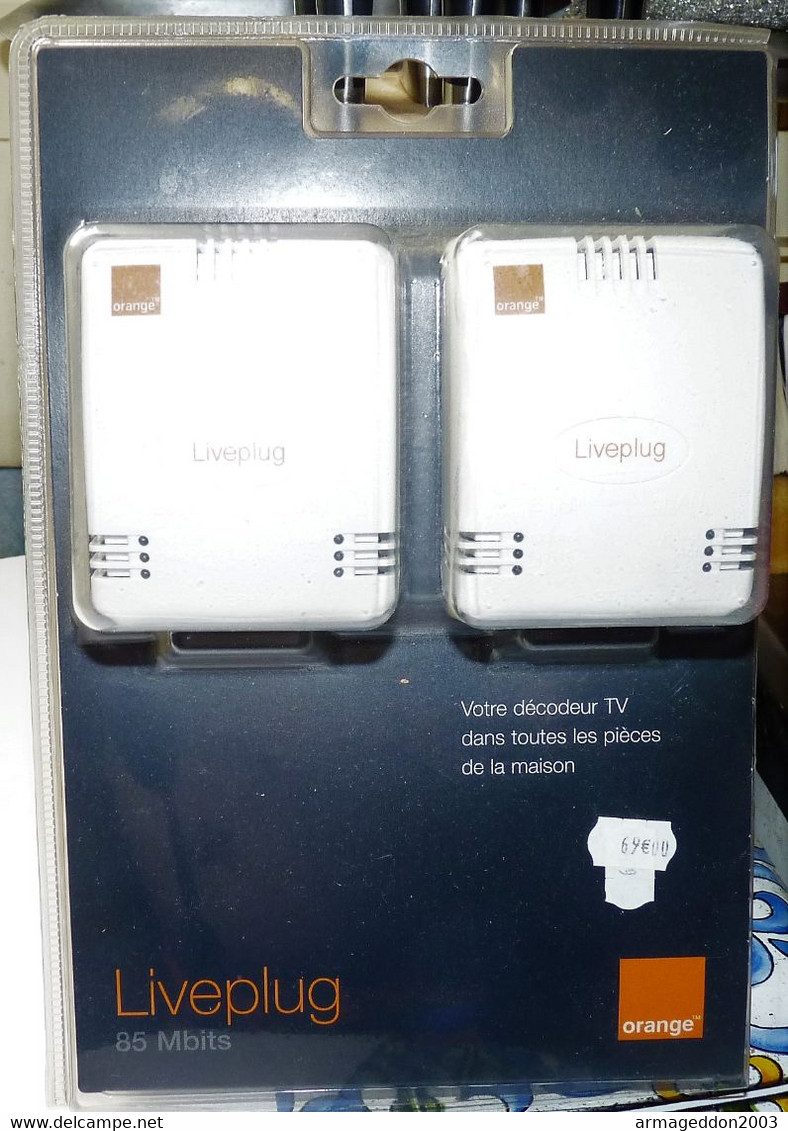 LIVEPLUG ORANGE ADAPTATEURS CPL DECODEURS 85 MBITS NEUF OUVERT JUSTE POUR PHOTO - Internetaansluiting