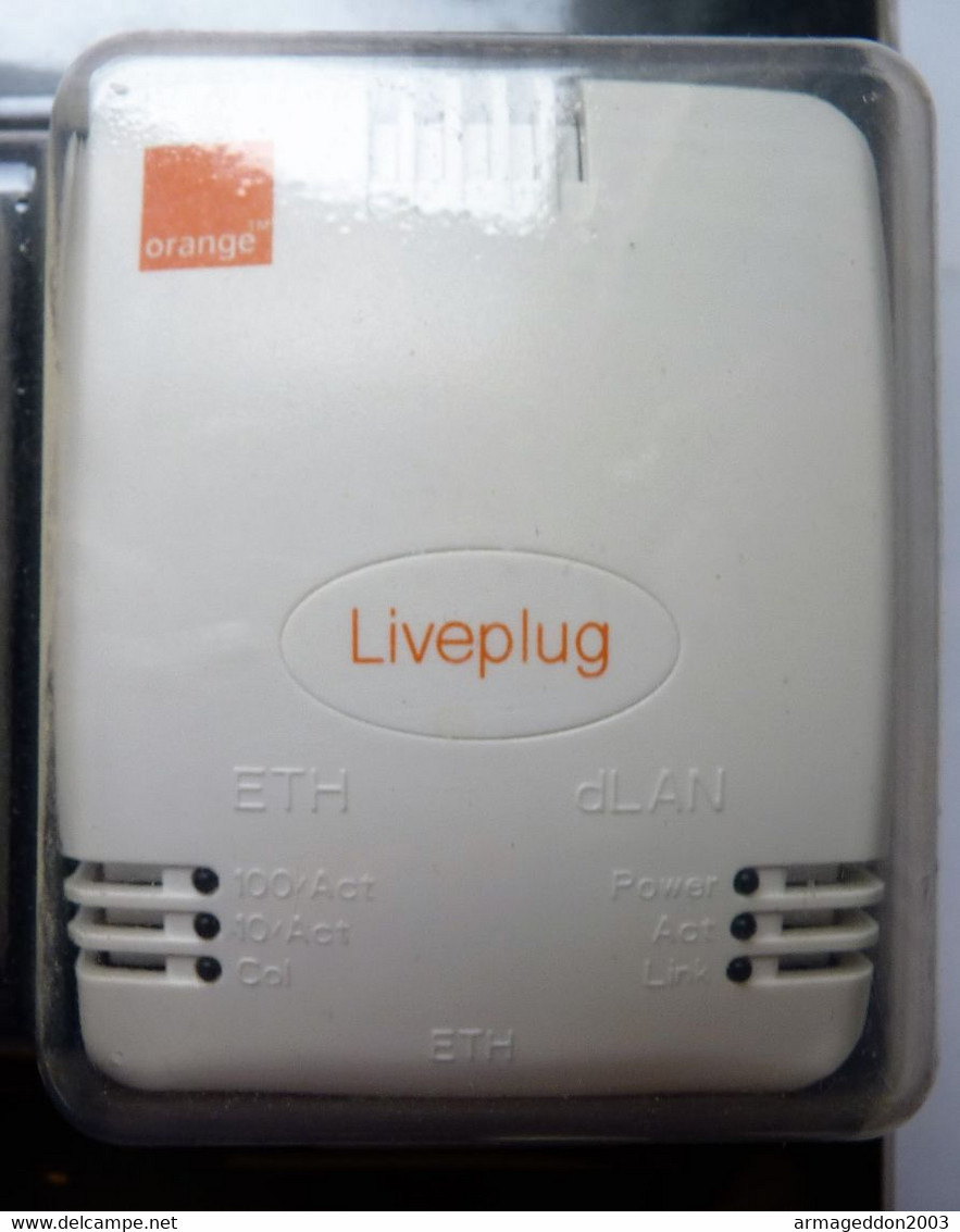 LIVEPLUG ORANGE ADAPTATEURS CPL DECODEURS 85 MBITS NEUF OUVERT JUSTE POUR PHOTO - Kits De Connexion Internet